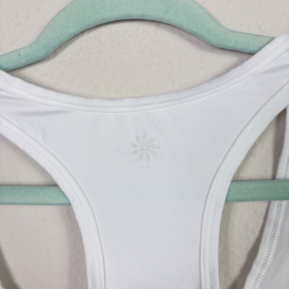 Athleta White Racerback Tank Top size Medium - Picture 4 of 8